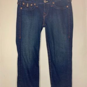 True Religion Brand Jeans Dark Blue Capris